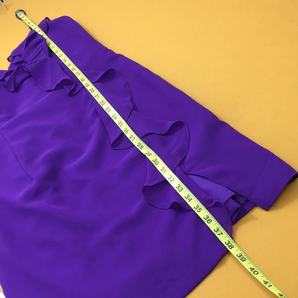 Alfredo Angelo Bridesmaid Purple Ruffle Dress Womens 12 Spaghetti Straps Prom - Picture 9 of 9